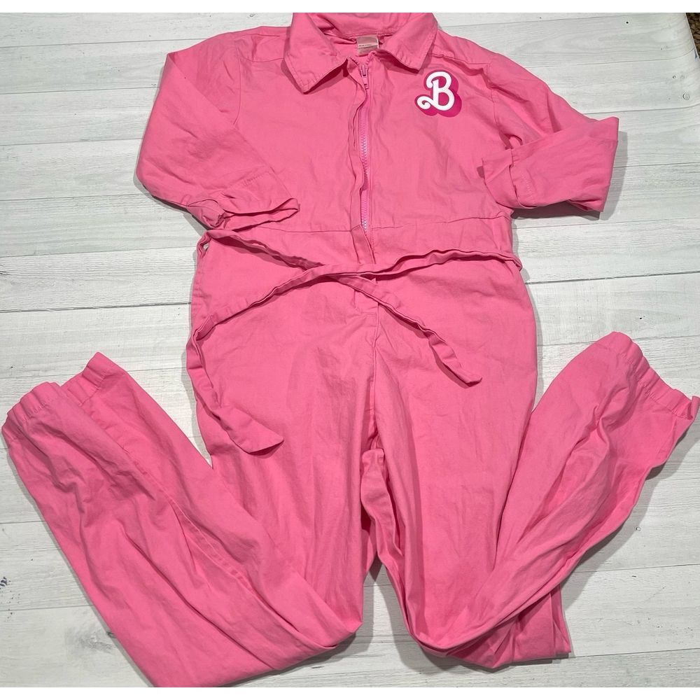 Barbie pink one piece jumpsuit youth large